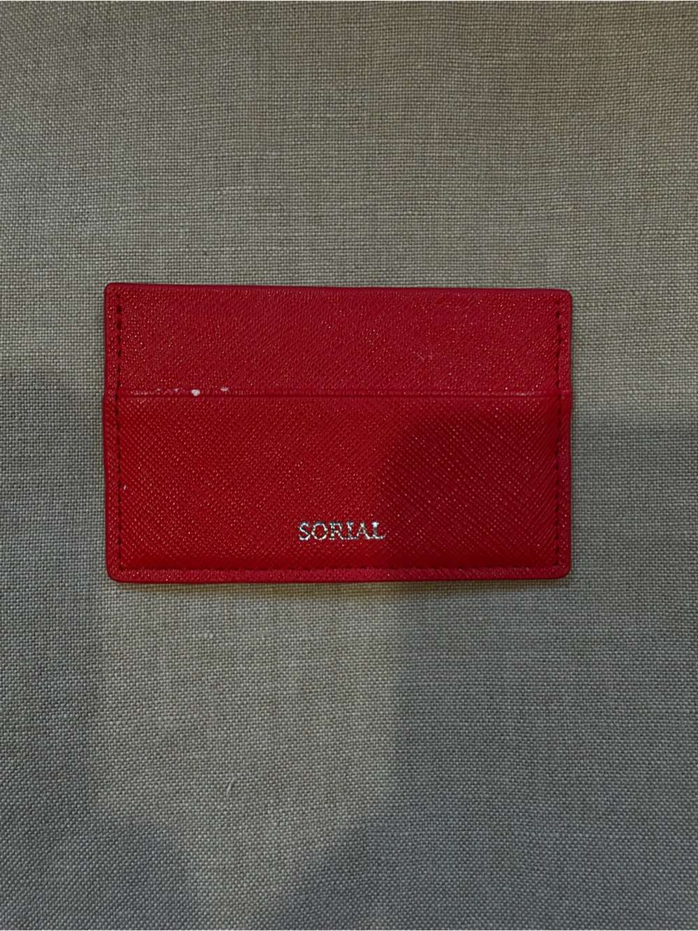 Sorial Red Card Holder Wallet Slim Minimalist Card Case